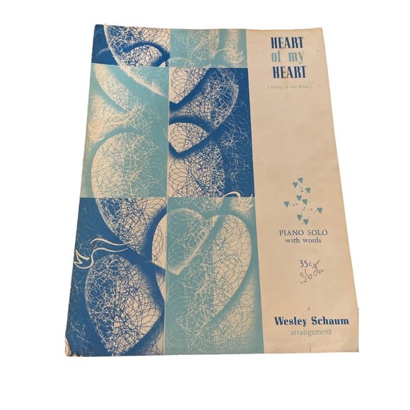 Heart of My Heart Story of The Rose 1956 Piano Solo with Words Sheet Music - Picture 1 of 3
